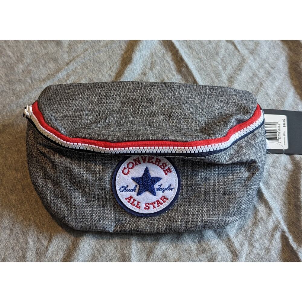 NWT Converse All Star Chuck Taylor Grey/ Multi Crossbody, Fanny Pack, Waist Bag